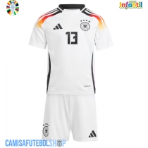Camisa de time de futebol Alemanha Thomas Muller #13 Replicas 1º Equipamento Infantil Europeu 2024 Manga Curta (+ Calças curtas)